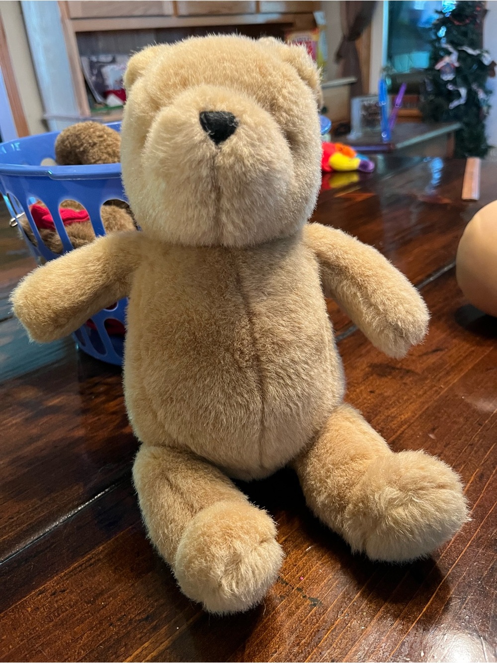 Vintage Disney Gund Tan Plush Winnie the Pooh Teddy Bear Soft Fiber Art